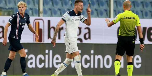Milinkovic contro l’arbitro Fabbri: espulso per proteste