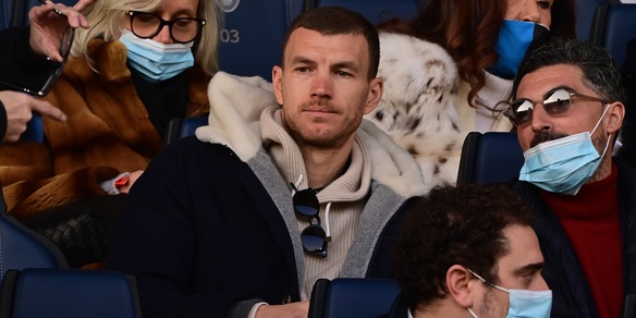 Dzeko, amore per la Roma: in tribuna per vedere la sfida all'Atalanta