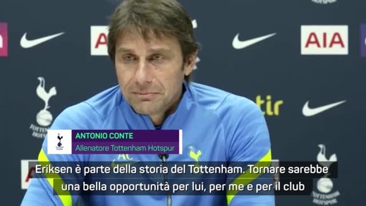 Sorpresa Conte, richiama Eriksen: "Mi piacerebbe tornasse da me"