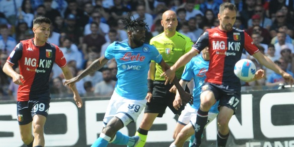 Moviola Napoli-Genoa: Osimhen salva Fabbri, rigore ripetuto ok