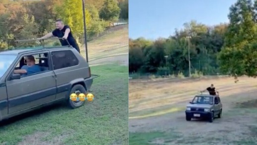 Roberto Baggio sulla Panda: che divertimento in famiglia!