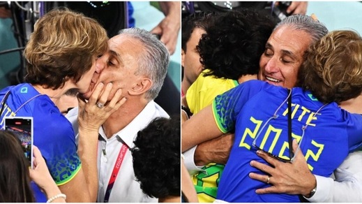 L'amore di Tite: bacio alla moglie prima di Brasile-Corea del Sud