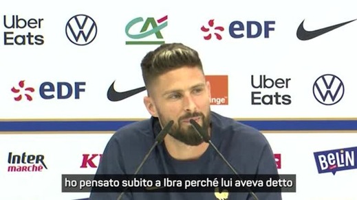 Giroud: "Il miglior 9 in Qatar? Ibra ha detto che sarei stato io e infatti..."