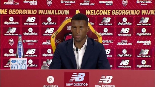 Roma, Wijnaldum ancora lontano fuori dal gruppo Roma, Wijnaldum ancora lontano fuori dal gruppo
