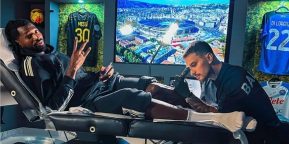 Napoli, Anguissa come Spalletti, Politano e Icardi: il nuovo tatuaggio