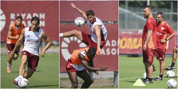 Roma, palestra e campo: le foto dell'allenamento dei giallorossi