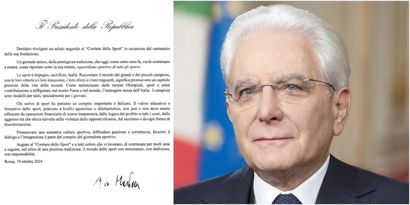 Il saluto del Presidente della Repubblica Sergio Mattarella