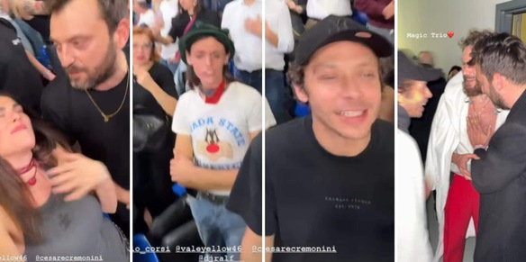 Lucio Corsi, Valentino Rossi e Cesare Cremonini show: che tridente per il concerto di Jovanotti!