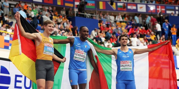 Diaz vince l'oro nel triplo agli Europei indoor: "Finalmente l'inno di Mameli". E Dallavalle è di bronzo