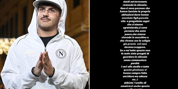 Geolier dopo il terremoto a Napoli: "I cori da stadio non fanno più ridere"