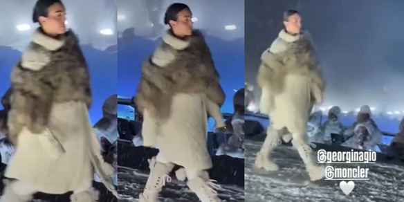 Georgina Rodriguez sfila a 2mila metri di altezza davanti a Ferragni e Gregoraci