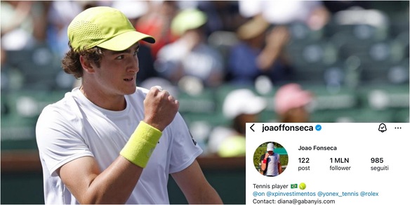 Fonseca, l'incredibile traguardo sui social e il primo incontro con Sinner: quando potrebbe esserci