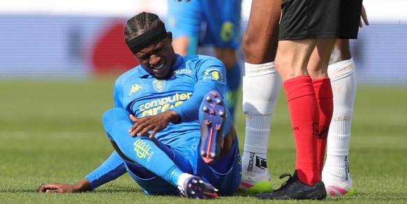 Kouamé, l'infortunio in Empoli-Cagliari è serio: lesione del legamento crociato