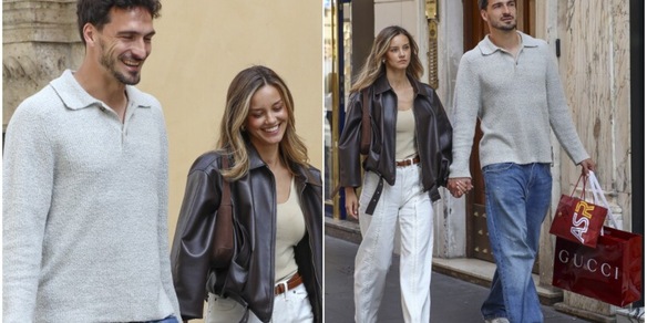 Hummels, una passeggiata in centro a Roma con la fidanzata influencer: cosa hanno comprato