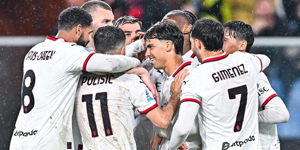 Il Milan ribalta il Genoa in un minuto: decidono Leao e un autogol di Frendrup