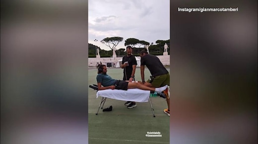 Atletica, Tamberi scalda i muscoli Atletica, Tamberi scalda i muscoli