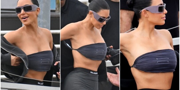 Kim Kardashian, che caldo a Venezia: sexy scollatura per il matrimonio di Jeff Bezos. Tutte le foto