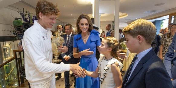 Sinner dopo Wimbledon, un regalo speciale per i figli di Kate Middleton