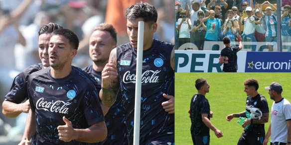 Napoli, l'ultimo allenamento in azzurro di Simeone: il saluto con compagni e tifosi