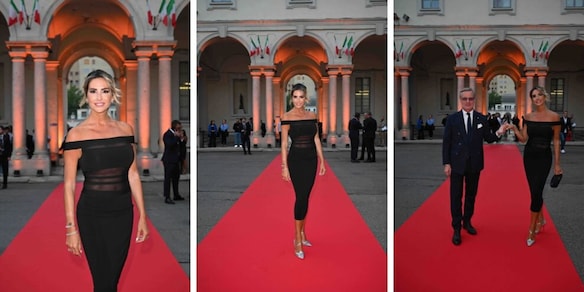 Il look di Giorgia Rossi strega tutti al Premio Gentleman: le foto del red carpet
