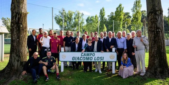 Roma, dedicato un campo di Trigoria a Giacomo Losi: la cerimonia