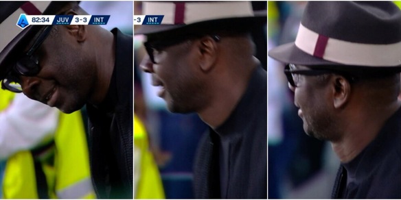 Lilian Thuram e la reazione in tribuna dopo i gol dei figli in Juve-Inter: lo sguardo è virale