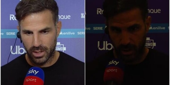Fabregas parla e improvvisamente la luce va via: l'imprevisto durante la diretta tv dopo Como-Genoa