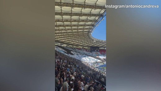 Lazio-Roma, Candreva all'Olimpico per sostenere i biancocelesti