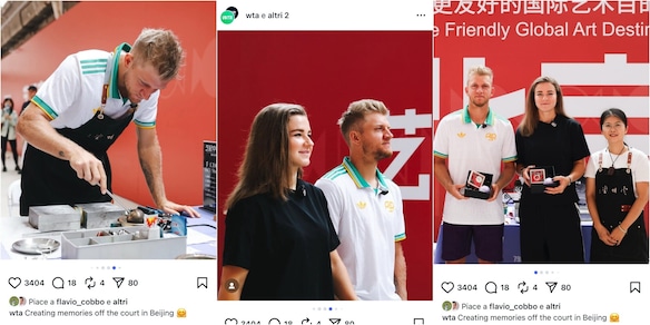 Davidovich Fokina a Pechino con la maglia della Roma: e Cobolli mette like