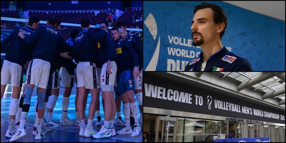 Dall'arrivo al palazzetto all'ultimo punto, le foto di De Giorgi e gli azzurri contro la Polonia