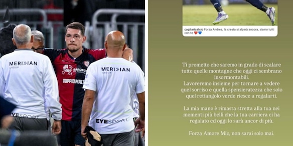 Belotti e la rottura del crociato, il messaggio della moglie Giorgia emoziona tutti