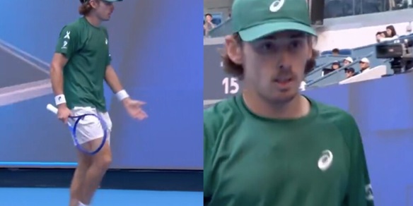 Sinner picchia forte, De Minaur frustrato: la reazione sul campo dice tutto