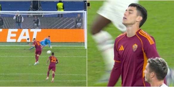 Clamoroso Roma, tre rigori consecutivi sbagliati da Dovbyk e Soulé: la fotosequenza