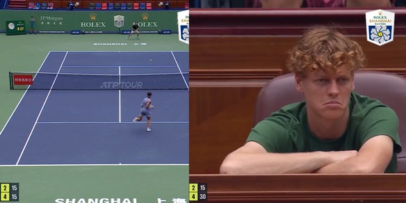 Goffin indovina un passante pazzesco: Sinner in tribuna reagisce così