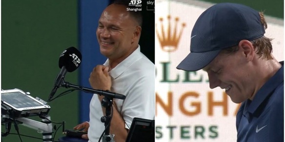 Sinner guarda l'arbitro e scoppia a ridere: il divertente siparietto in campo durante la partita contro Altmaier. Svelato il motivo