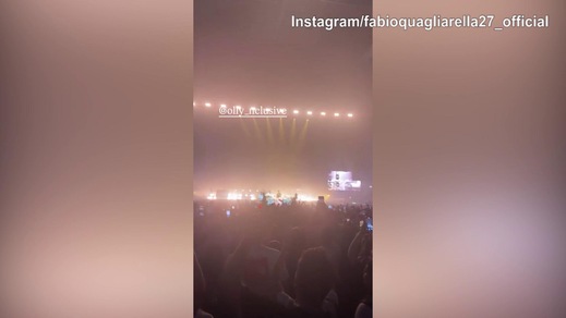 Concerto Olly, Fabio Quagliarella presente