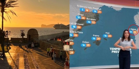 Incredibile in Spagna: la Catalogna include Alghero nelle previsioni meteo. Scoppia la bufera