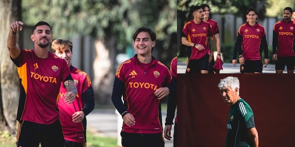 La Roma si allena a Trigoria senza i nazionali: Pellegrini e Dybala guidano il gruppo, Gasperini osserva