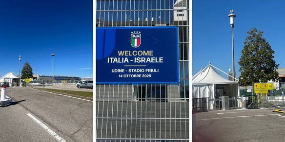 Udine, metal detector e silenzio: così lo stadio Friuli a 24 ore da Italia-Israele