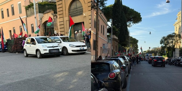 Manifestazioni per Gaza a Roma e Udine: il corteo pro Palestina arriva davanti alla sede della Figc