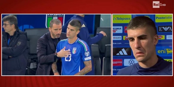 Mancini e la risposta stizzita in diretta: "Io indietro in Nazionale? Le gerarchie le fate voi.."