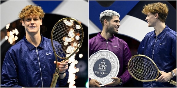 Sinner vince una racchetta d'oro al Six Kings Slam, Alcaraz sembra non crederci: ecco quanto vale