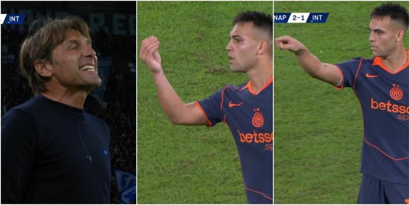 Clamorosa lite al Maradona: Conte contro Lautaro, la fotosequenza della scenata in campo