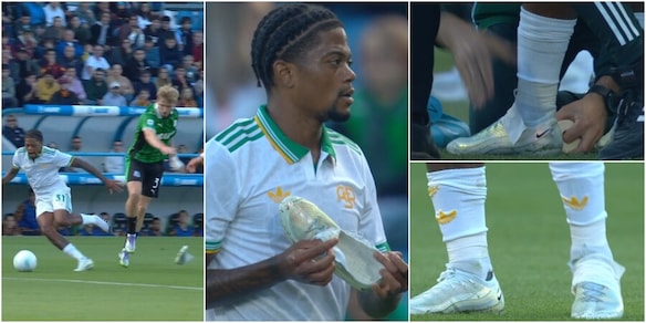 Bailey resta scalzo in Sassuolo-Roma dopo un contrasto con Doig: scarpino squarciato!