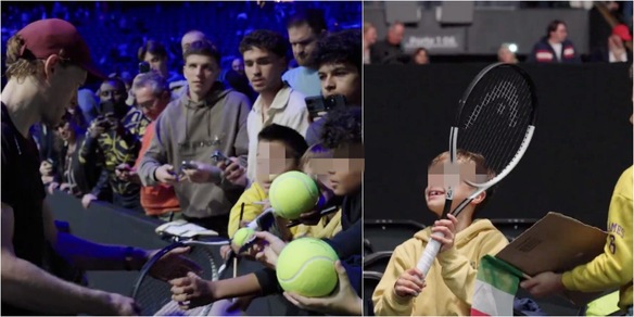 Sinner, il gesto bellissimo con un bambino a Parigi: “Questa è per te, ok?”, la reazione è pazzesca