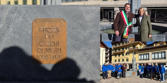 Cortina celebra i 100 giorni alle Olimpiadi invernali: nasce "Piazza dei Giochi Olimpici 1956-2026"