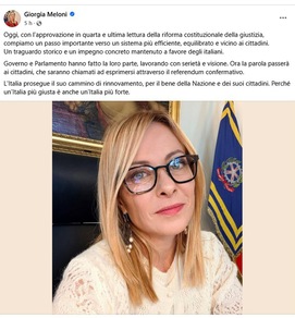 Meloni, l'Anm mai favorevole a nessuna riforma