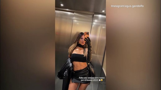 Agustina, che eleganza per la cena con Lautaro