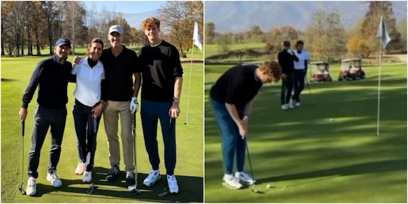 Sinner si dà al golf prima delle Atp Finals: va in buca e accende la sfida con De Minaur