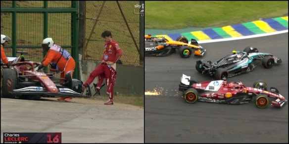 Leclerc si sfoga sulla Ferrari: il duro gesto di frustrazione dopo l'incidente e il ritiro in Brasile